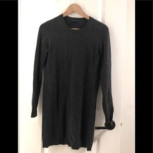 Theory Cashmere Charcoal Sweater Dress in Size S